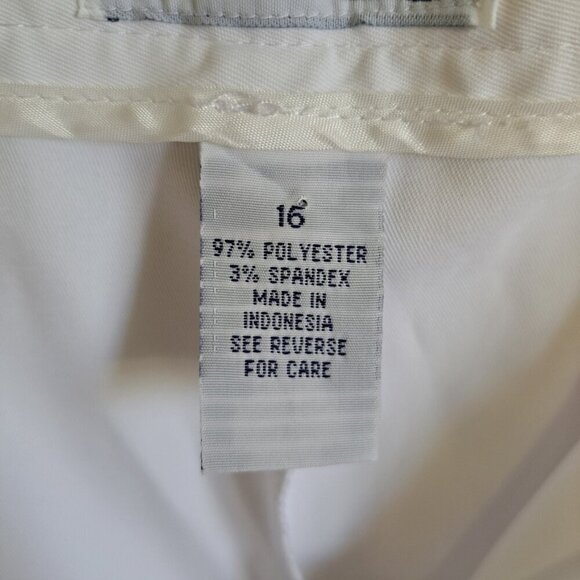 Coral Bay Golf Women's 16 White Cropped Pants Embroidered Hem 21.5" Inseam - Picture 11 of 12